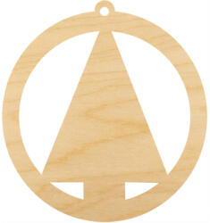 Loveart Bomba Karácsonyfa dekoráció rétegelt lemezből Loveart 6 cm Decoupage dekoráció (LOV-Sklejka)