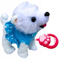 For Fun Interaktív kutyus pórázon sétáló kutyus ugat elemmel működik fehér