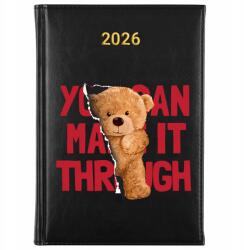 FunnyCase Könyvnaptár 2026 You Can Make It Through Fekete Tervező Ajándék Wz (Kalendarz Czarny YOU CAN MAKE IT THROUGH)