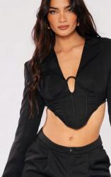 Prettylittlething T23311 Blézer Felső Fűzővel Rövid Merevítős Plt (10) M