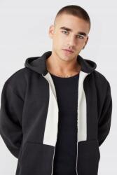 Boohooman Férfi Kapucnis Pulóver, Size 40, fekete, 48% pamut, 52% poliészter