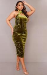 Prettylittlething CC43112 Plt Velúr Ruha MIDI 6XL