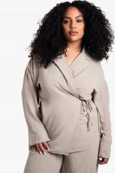 Boohoo Bézs Klasszikus Sima Kötött Ing Hosszú Ujjú Gallér Boohoo 54