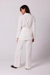 BeWear Női Blézer Ágytakaró Kötött Hosszú Elegáns Ekrü 38 M