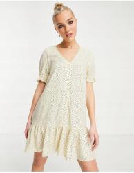 Monki Világos Bézs Mintás Ruha (XL) (563857)