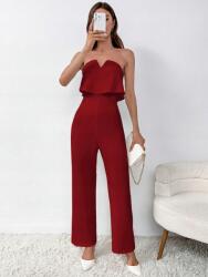 Shein LC45207 Shein Elegáns Piros Overál Nyitott Vállakkal M