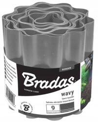 Bradas Hullámos gyepszegély Szürke 9m x15cm Bradas (OBFGY0920)