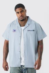 Boohooman XC25110 Boohoo Férfi Rövid Ujjú Ing Hímzés XXL