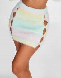 Prettylittlething 34- Többszínű , Klasszikus Plüss Mini Szoknya