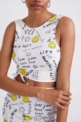 Desigual Fehér Testhezálló Felső Nyomott Mintával (XL) (22SWTKXE_1000)