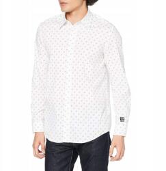 Diesel Férfi hosszú ujjú ing Diesel alkalmi klasszikus fehér mintás méret S (A00988-0JAZC-100A)
