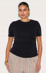 Prettylittlething CC21114 Prettylittlething Fekete Fodros Póló (33) XXL