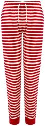 SF (Skinnifit) Pantaloni de pijama cu model în dungi pentru femei - Roșie / albă | L (SK085-1000312731)