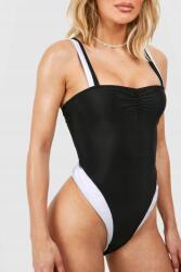Boohoo KC63108 Boohoo Kontrasztos Vállpántos Fürdőruha S