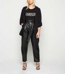 New Look Fekete Bőrszerű Nadrág Petite Eu 38