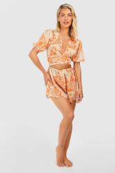 Boohoo LC55111 Boohoo Aszimmetrikus Overál Megkötővel Nyomott Mintával (26) M