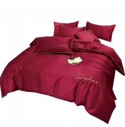 Strefa Spania Ágynemű garnitúra 160x200 mikroszálas hímzett szegély puha piros (POS-160X200-FHL-2604)