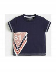 GUESS Sötétkék Print Póló (3-6M) (397216)
