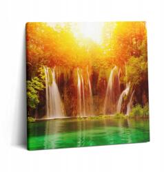 Wallfluent Vászonkép Canvas Vászon Iroda Tartós Fali Festői Kilátás A Vízesésre (010030010270000074713)