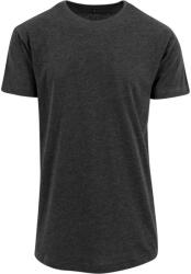 Build Your Brand Hosszított férfi póló - Sötétszürke melírozott | 3XL (BY028-1000296172)