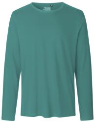 Neutral Hosszú ujjú férfi póló organikus Fairtrade biopamutból - Teal | XL (NE-O61050-1000329301)