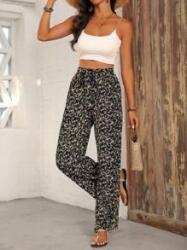 Shein WC23119 Shein Női Nadrág Virágmintás Magas Derekú (38) S