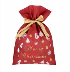 PartyPal Karácsonyi ajándéktasak Merry Christmas Bordó lehúzható 30x45cm (5904610155738)