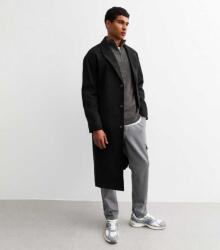 New Look Fekete Klasszikus Gombos Kabát (s) (567194)