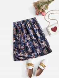 Shein Bársonyos szoknya, Size 104, virágmintás, 100% poliészter