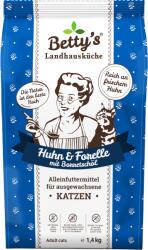 Betty's Felnőtt száraz macskatáp - Csirke és pisztráng - 1, 40 kg