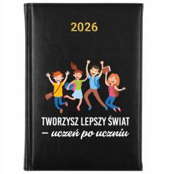 FunnyCase Naptár Fekete A5 2026 Pedagógusnapi Ajándék Egy Jobb Világot teremtesz (Kalendarz Czarny Tworzysz Lepszy Świat)