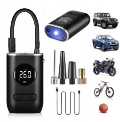  Elektromos pumpa vezeték nélküli kompresszor kerékpár Led (4000 mAH + 150 PSI)