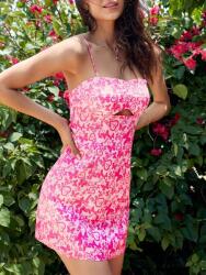 Shein EC16219 Shein Ruha Mini Kivágással Boho Nyomtatás L