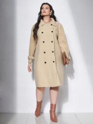 Shein KU117 Shein Kétsoros Szőrme Kabát 50
