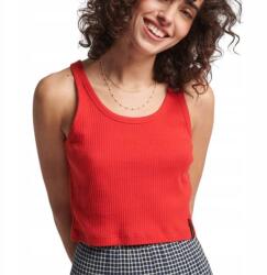 Superdry póló vállpántos pamut felső piros blúz r S (W6011296A SPR)