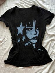 Shein FC12104 Shein Fekete Nyomott Mintás Póló (30) L