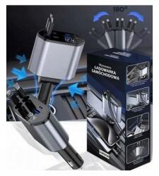 Autós Töltő 4IN1 Usb-c és Lightning (6CR0379)