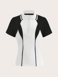 Shein EC34312 Shein Sport Póló Kontrasztos Cipzárral (25) XL