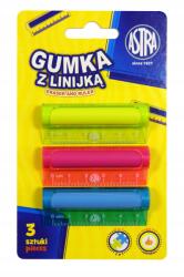 Astra radír és vonalzó 2w1 Astra bliszter 3db (425022007)