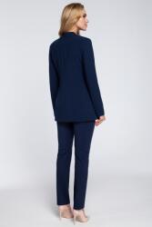 MOE Frakk Blézer Női Blézer Cipzáras Ágytakaró Elegáns Sötétkék XXL 44