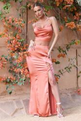  Club L Szatén Maxi Szoknya Kivágással (36) (579645)