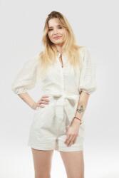 Pepe Jeans krémszínű overál, Size M, pamut, galléros, 3/4-es ujjú (374577)