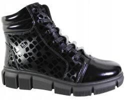 Goodin GD-LX1067A női bokacsizma, 38- Méret , bőr, fekete, lakkbőr (GD-LX1067A)