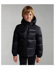 Napapijri Fekete Pehelykabát, Size 6L, fiú, poliamid, steppelt (596475)
