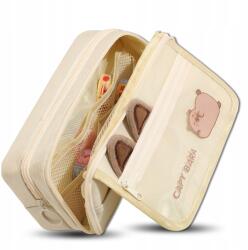  Kétrekeszes Iskolai Tolltartó Kapibara Mintás, Tágas, Cipzáros, Multifunkcionális (Piórnik Szkolny Saszetka Kapibara)