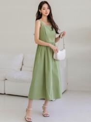 Dazy trapéz ruha, vállpántos, zöld, Size 38, 100% poliészter