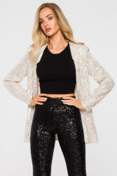 MOE Női Blézer Flitteres Ágytakaró Divatos Elegáns Arany 42 XL