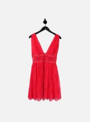 LIU JO Rózsaszín Ruha, Size M, csipke, cirkónia kövekkel, V-nyakú, A-vonalú (390892)