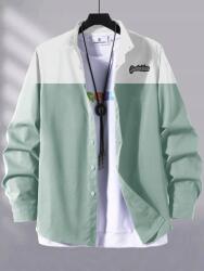 Shein EC14103 Shein Férfi Ing Színes Felvarró Gombok Gallér L