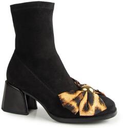 S. Barski JC52-827 Fekete Bokacsizma D&a Díszítéssel 40-ES (JC52-827 BLACK)